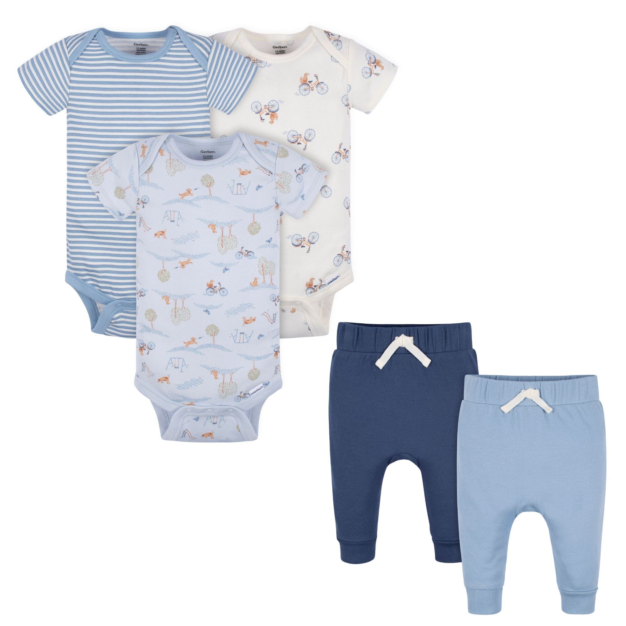 5pc Onesie Bodysuits + Pants
