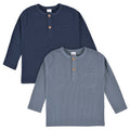 2pc Long Sleeved Henley Tops