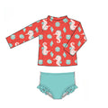 Rashguard Swim Top+Bikini Bottom - Sally the Seahorse