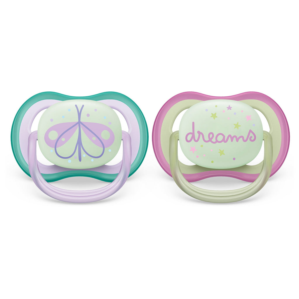 Ultra Air Pacifier Nighttime Glow - 2 Pack