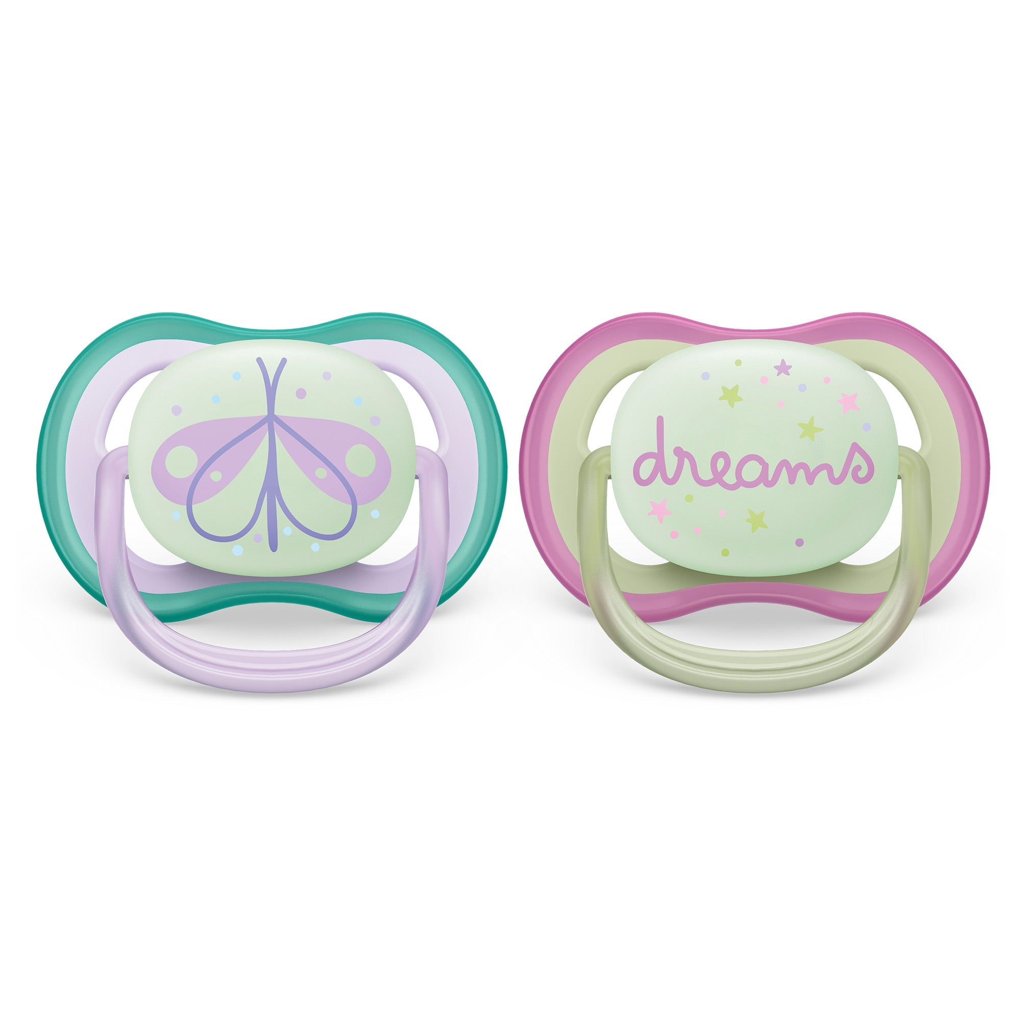 Ultra Air Pacifier Nighttime Glow - 2 Pack