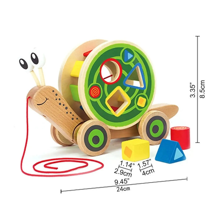 Walk-A-Long Snail Toddler Wooden Pull Toy - Hape