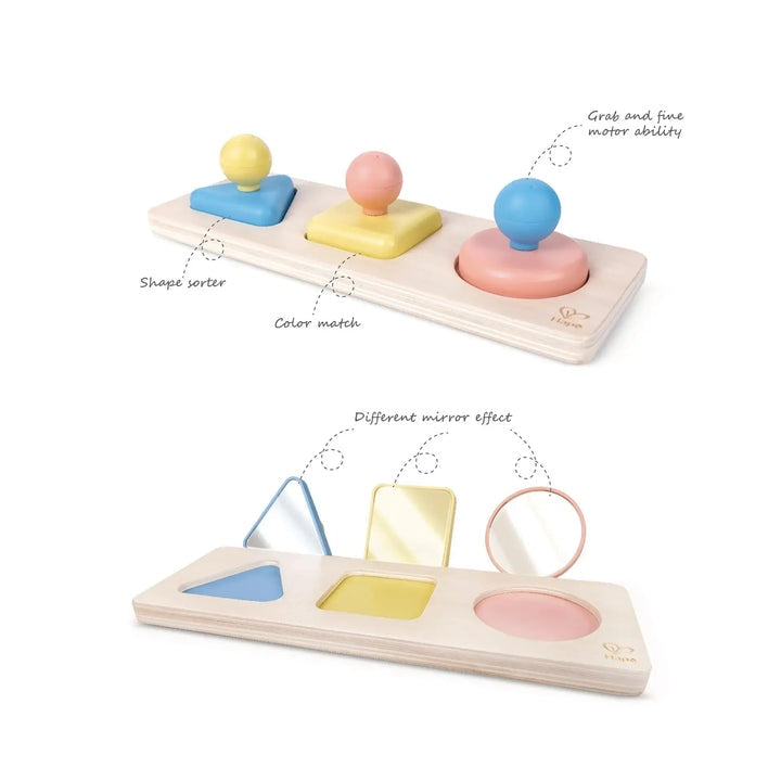 Montessori Mirror Shape Puzzle | Educational Sensory Toy With Color Effects For Babies Ages 10+ Months - Hape