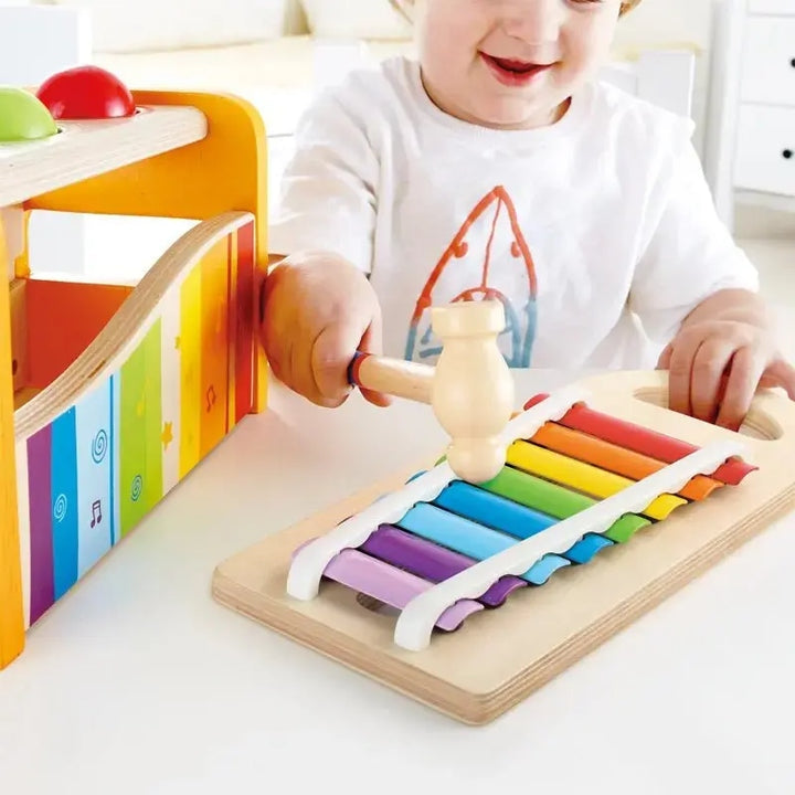 Pound & Tap Bench with Slide Out Xylophone Hape