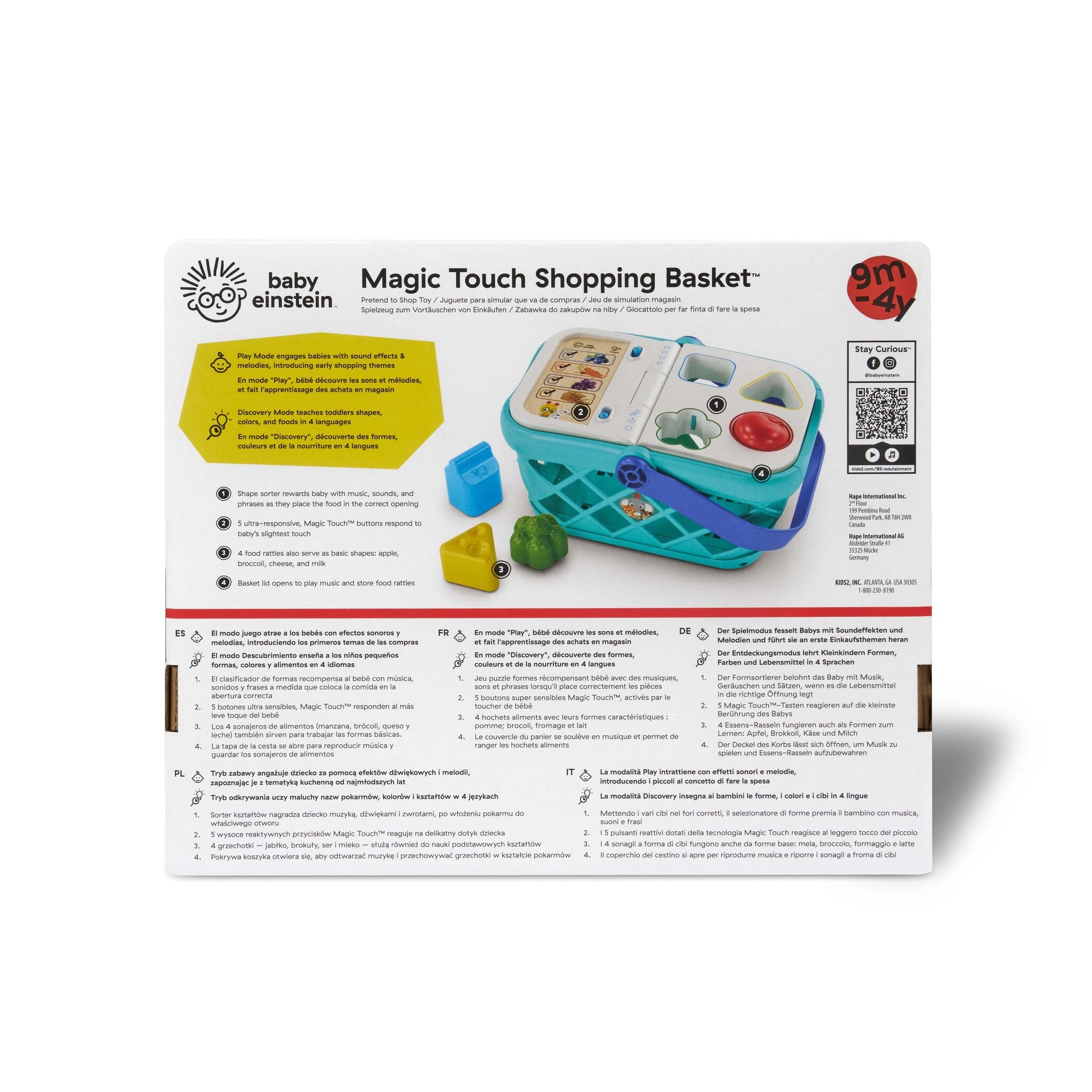 HAPE Magic Touch Shopping Basketâ„¢ Pretend to Shop Toy
