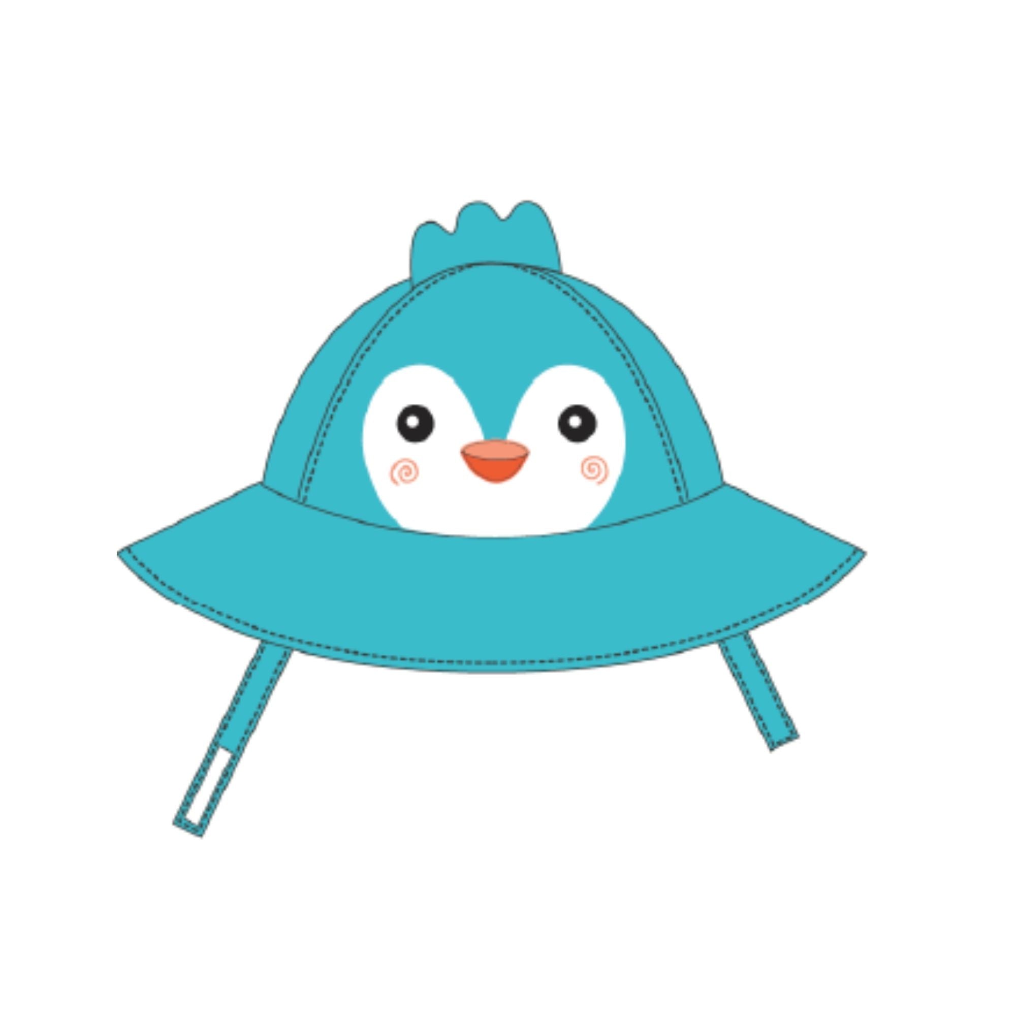 UPF50+ Baby Sun Hat - Parker the Penguin