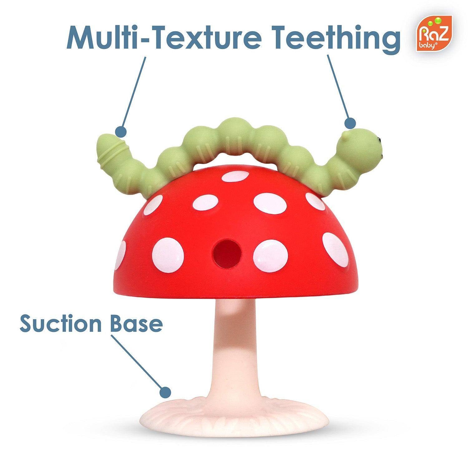 Chompy Mushroom Grip Silicone Teether