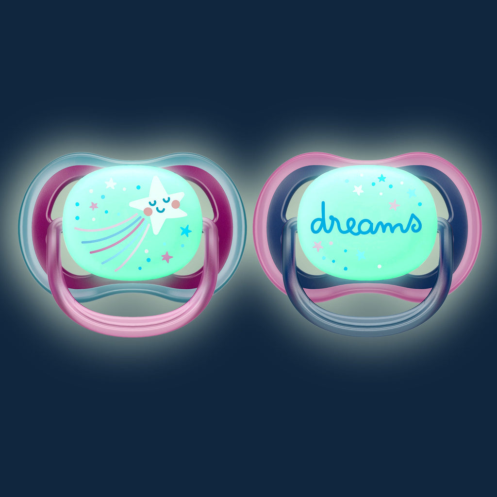 Ultra Air Pacifier Nighttime Glow - 2 Pack