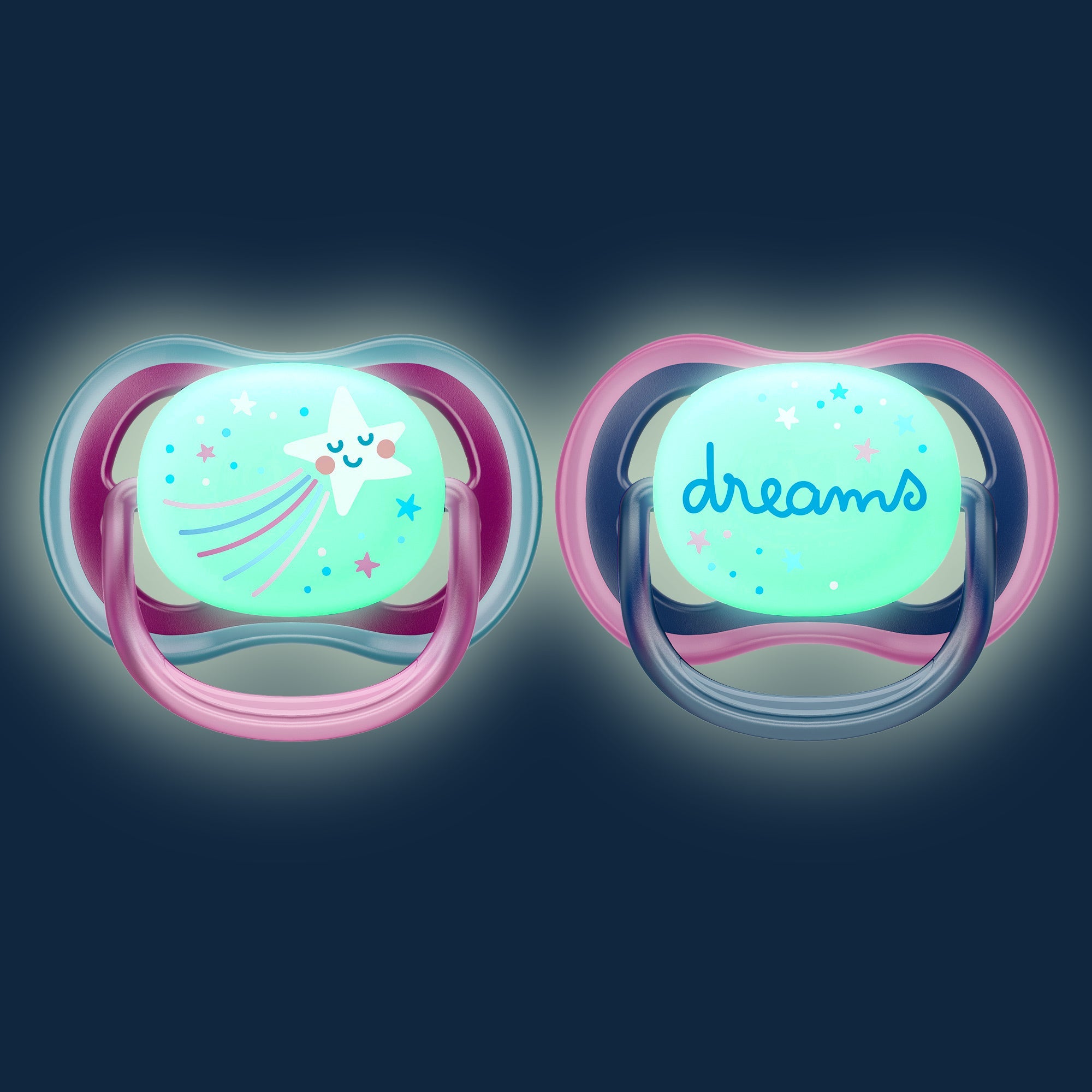 Ultra Air Pacifier Nighttime Glow - 2 Pack