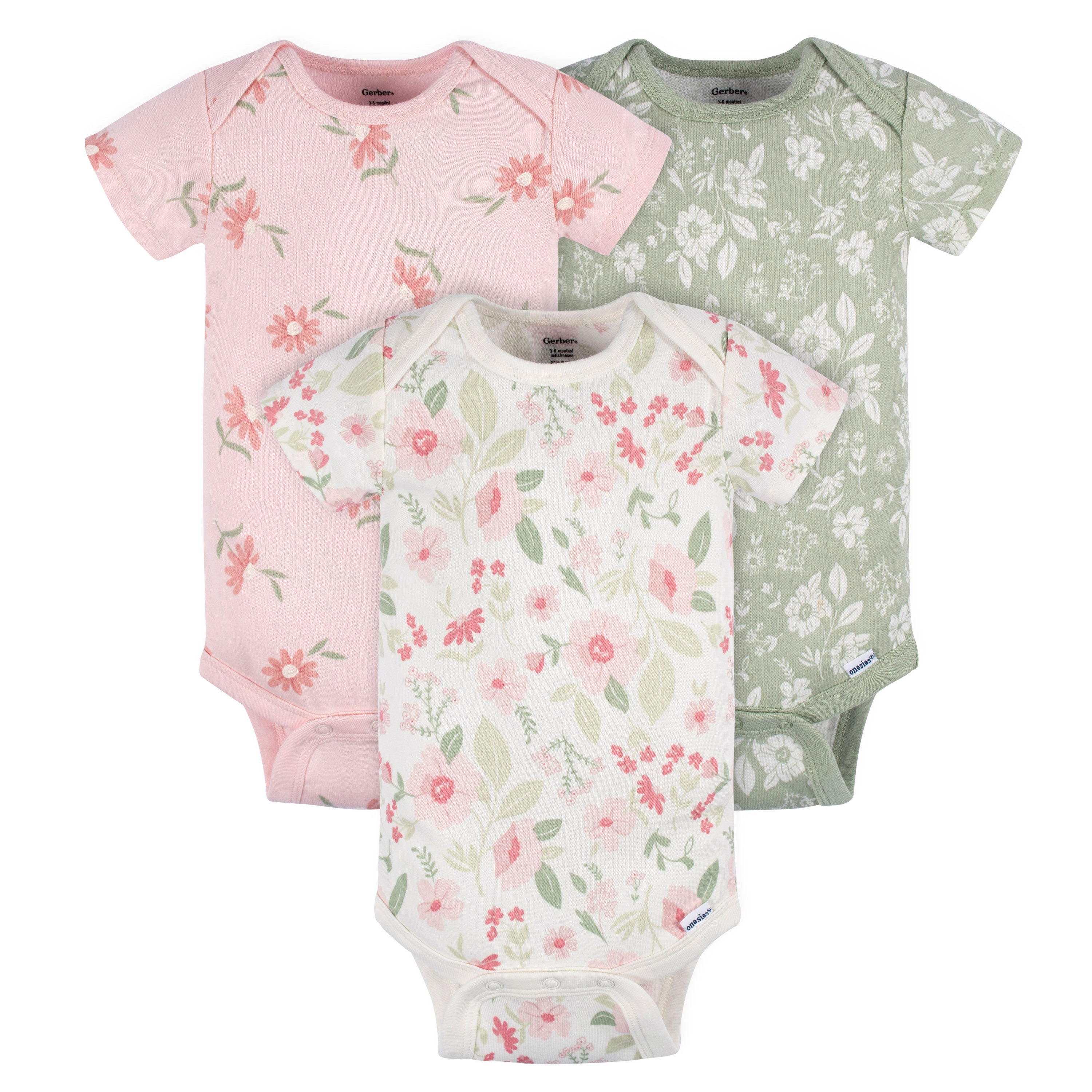 Short Sleeve Bodysuit Onesies - 3pk