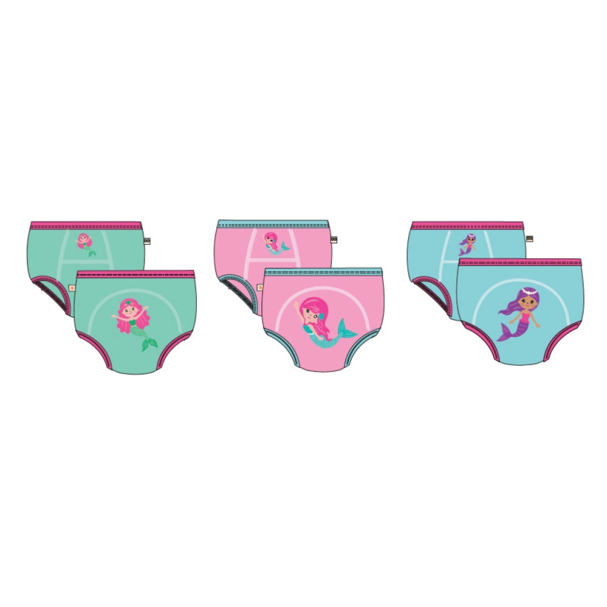 Organic Potty Training Pants (3pk) - Mermaids