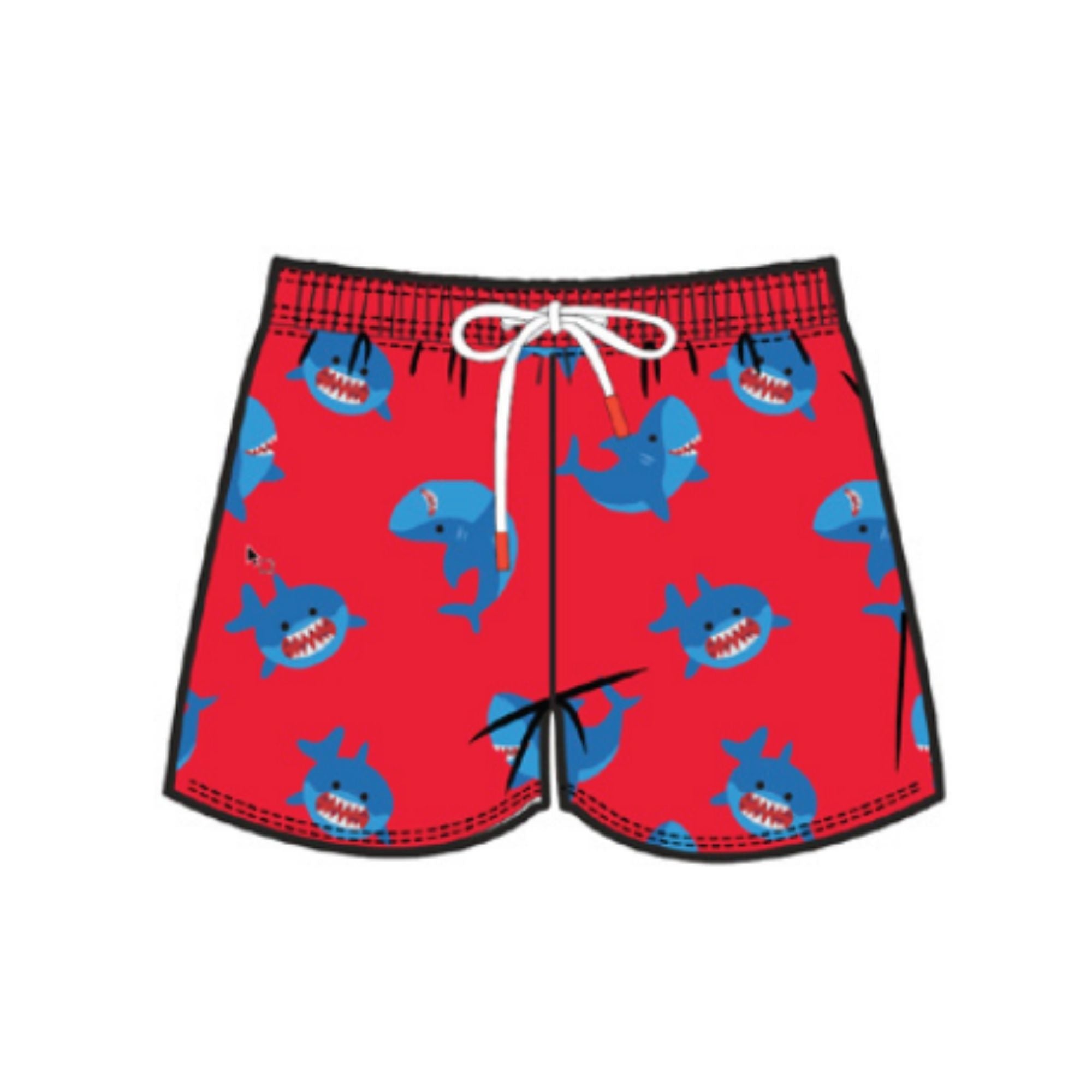 Printed Swim Shorts - Sherman the Shark