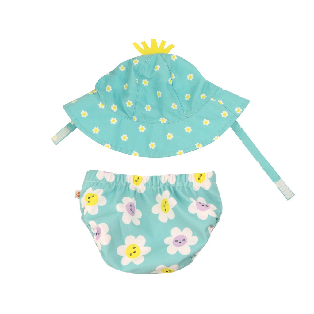 UPF50+ Baby Swim Diaper & Sun Hat Set