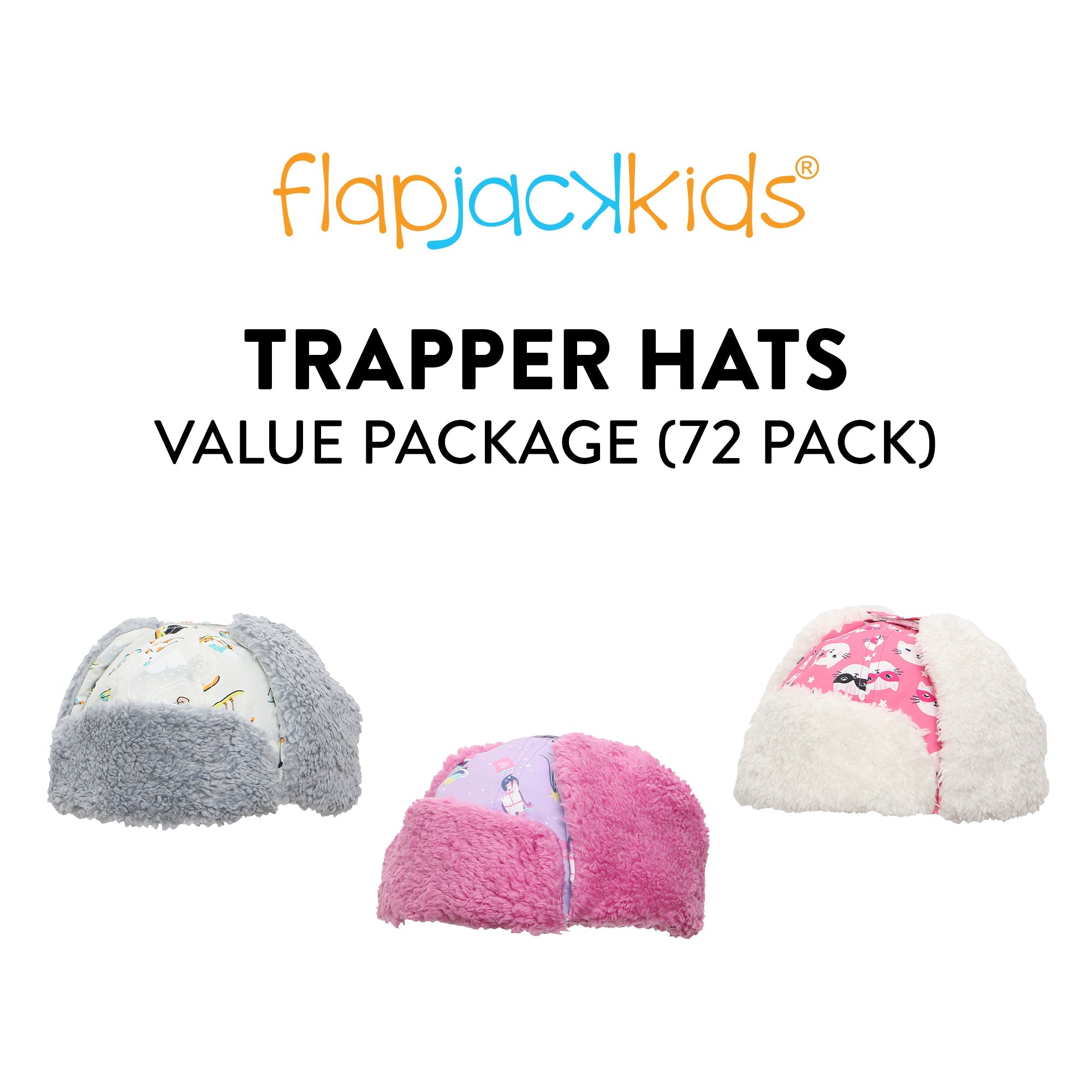 FlapJackKids - Water-Repellant Trapper Hats - 12% of with 72 Hat buy-in