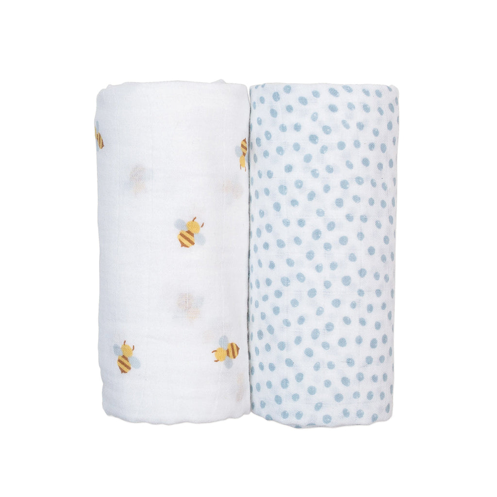 2pk Cotton Muslin Swaddle Blanket - 40x40