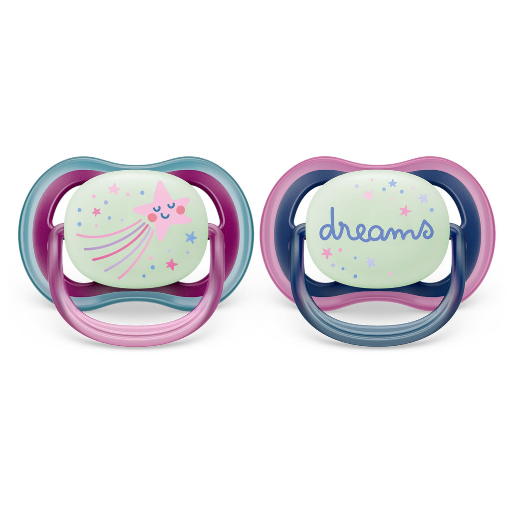 Ultra Air Pacifier Nighttime Glow - 2 Pack