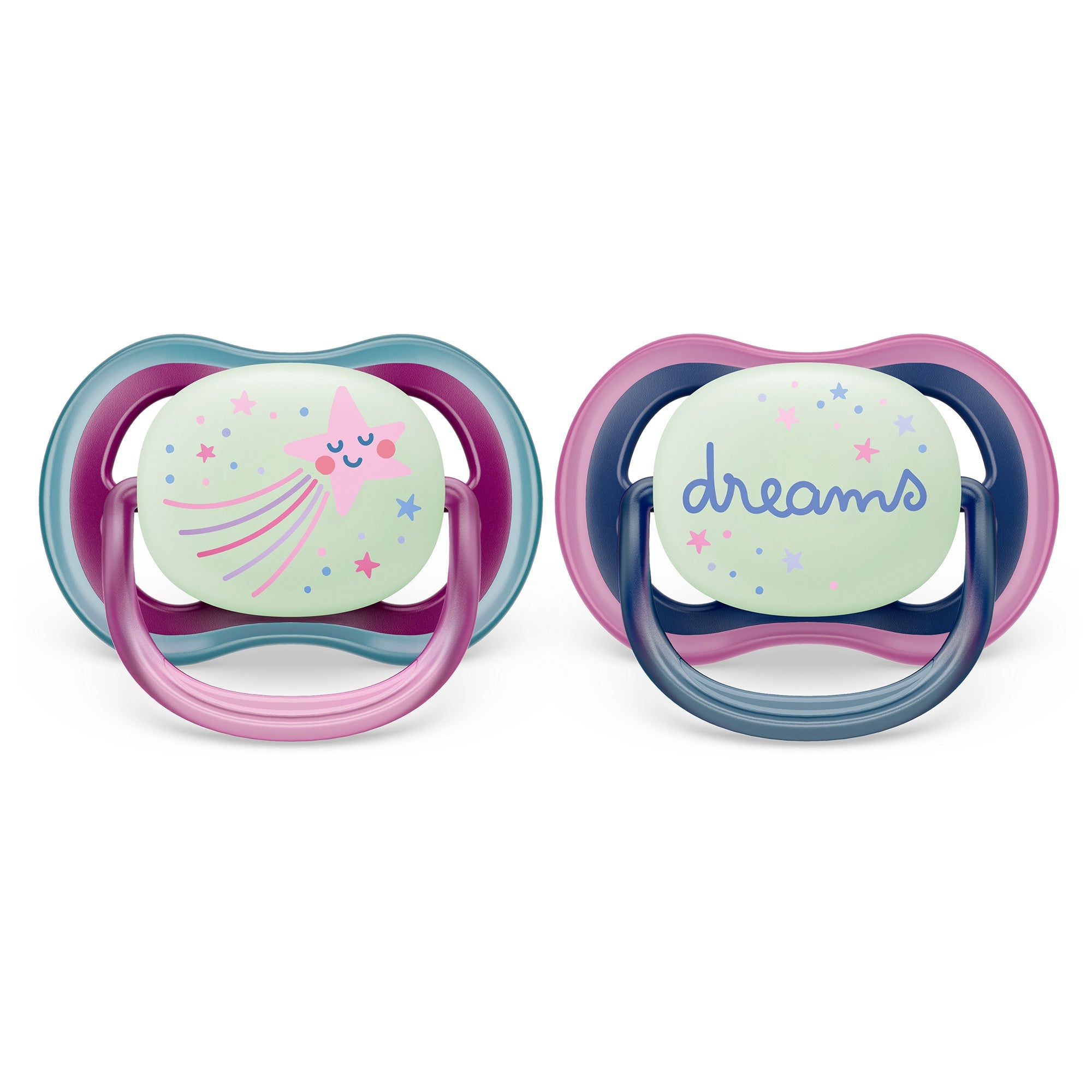 Ultra Air Pacifier Nighttime Glow - 2 Pack