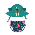 UPF50+ Swim Diaper + Sun Hat Set - Wally the Walrus