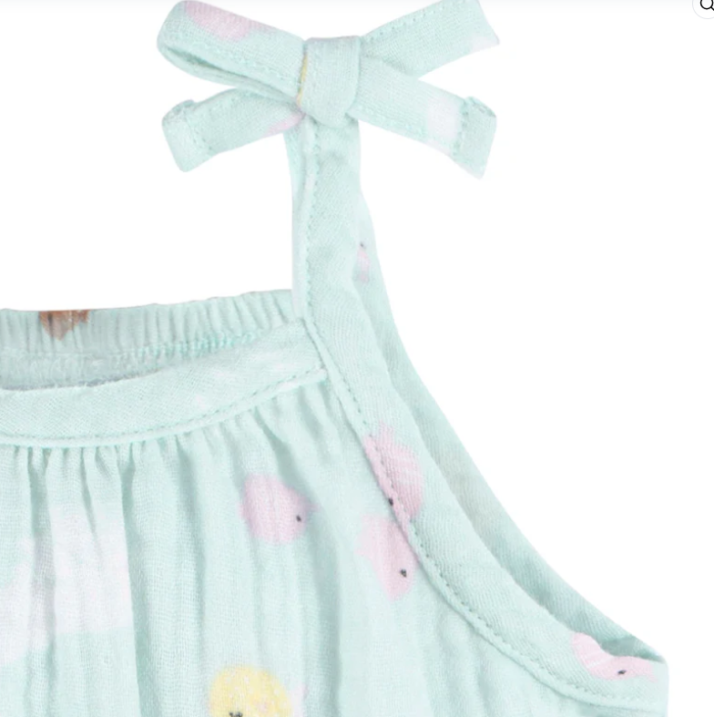 Gerber Romper with Bow Girl Ocean