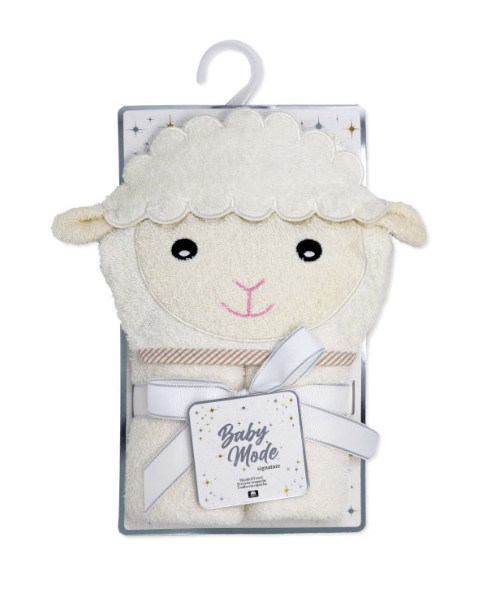 Ivory Lamb Hooded Towel