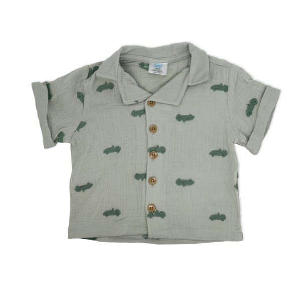 Boys 3 Piece Short Set: Sage