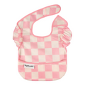 Mess-Proof Easy Bib - Pink Check Ruffle