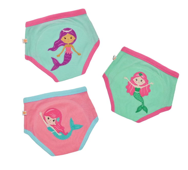 Organic Cotton 3 Piece Potty Training Pants - Mermaids