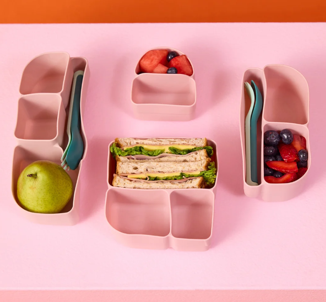 Silicone Bento Tray - Mini Lunchbox - Berry