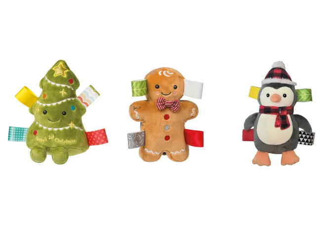 Holiday Taggies Merry Mingle Rattle Assortment - 6"