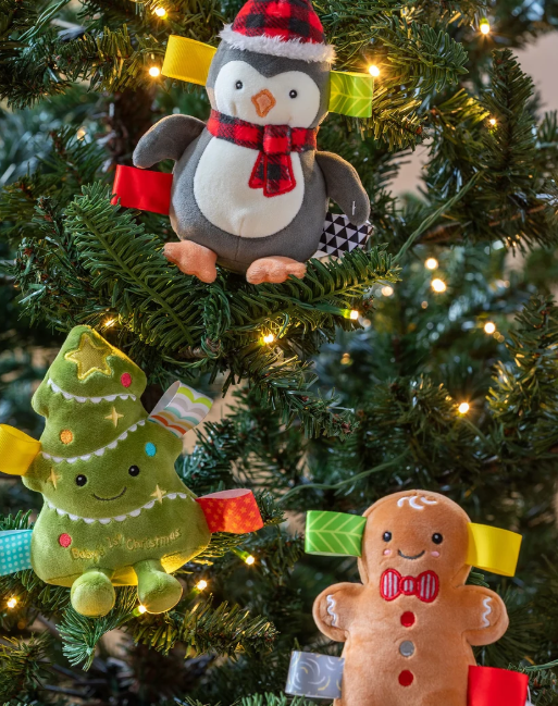 Holiday Taggies Merry Mingle Rattle Assortment - 6"