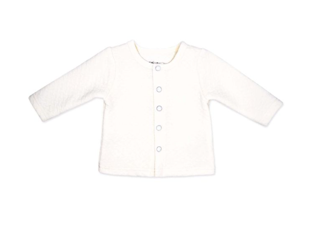 Neutral 3pc Quilted Jacket Set: Loved White