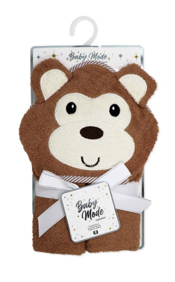 Mocha Monkey Hooded Towel
