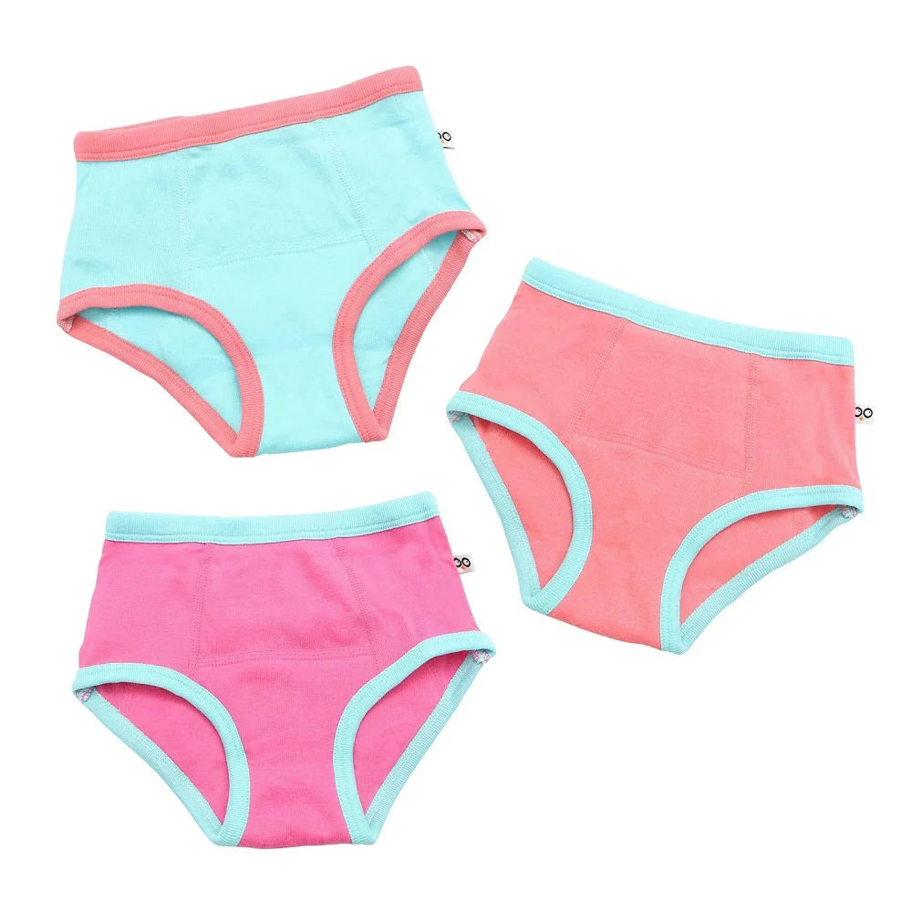 Organic Potty Training Pants (3pk) - Ocean/Girl