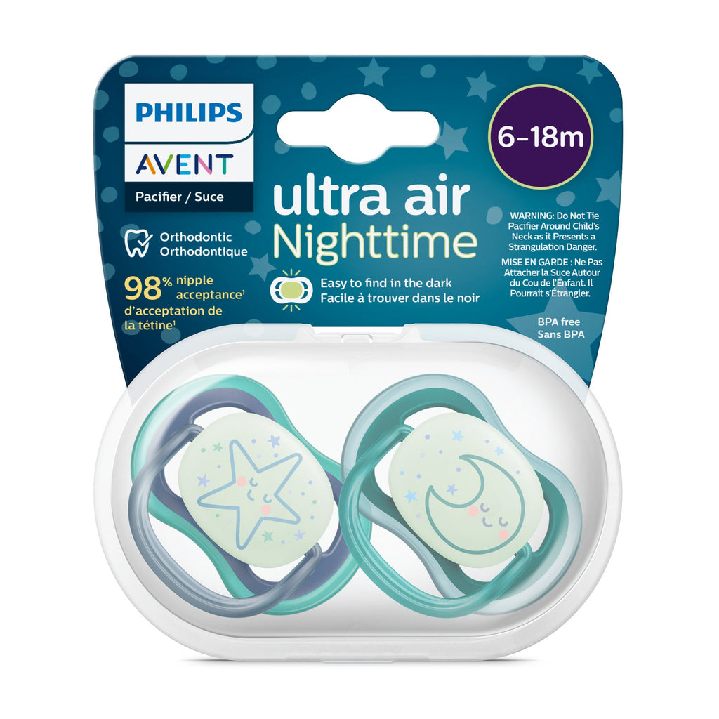 Ultra Air Pacifier Nighttime Glow - 2 Pack