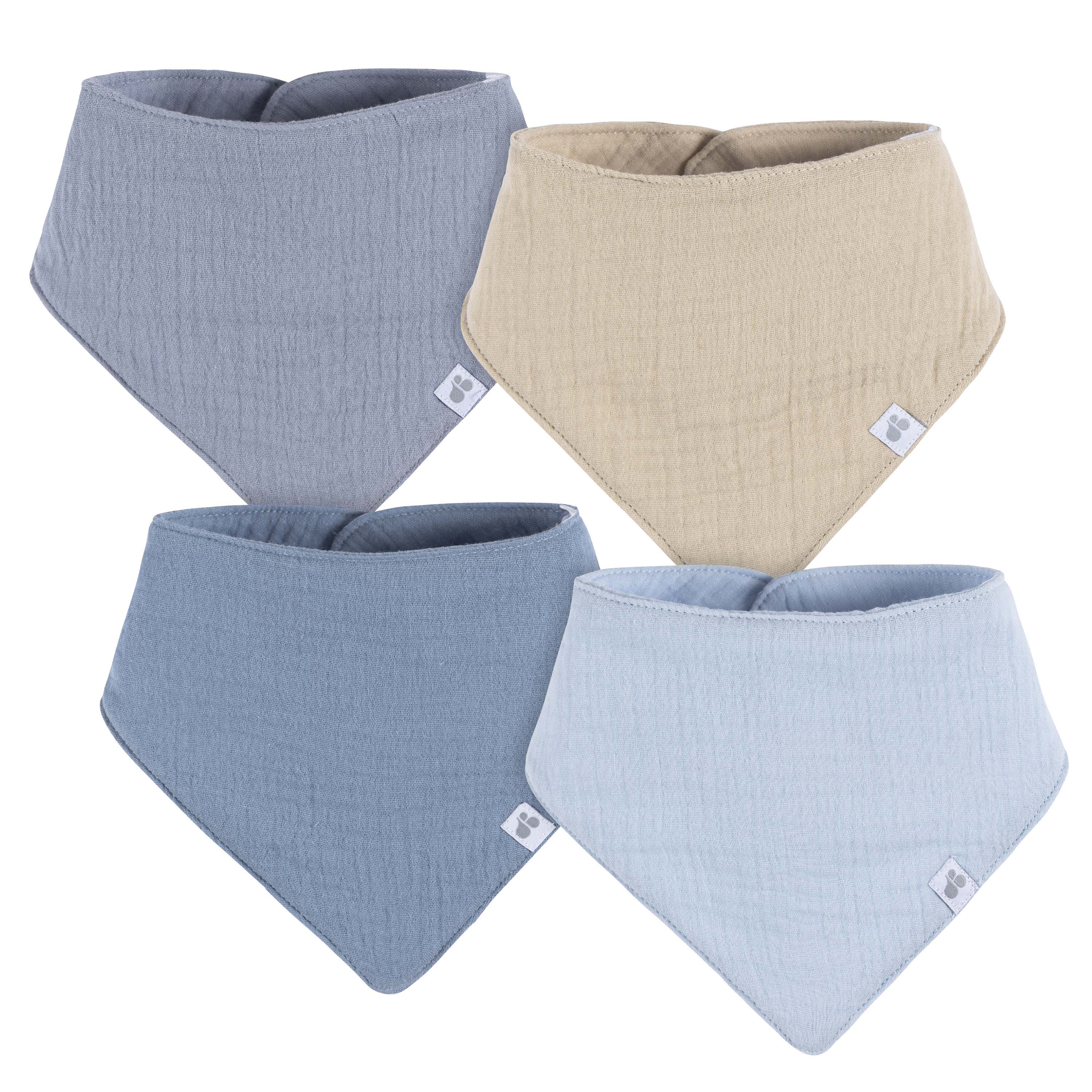 4-Pack Muslin Bandana Bibs