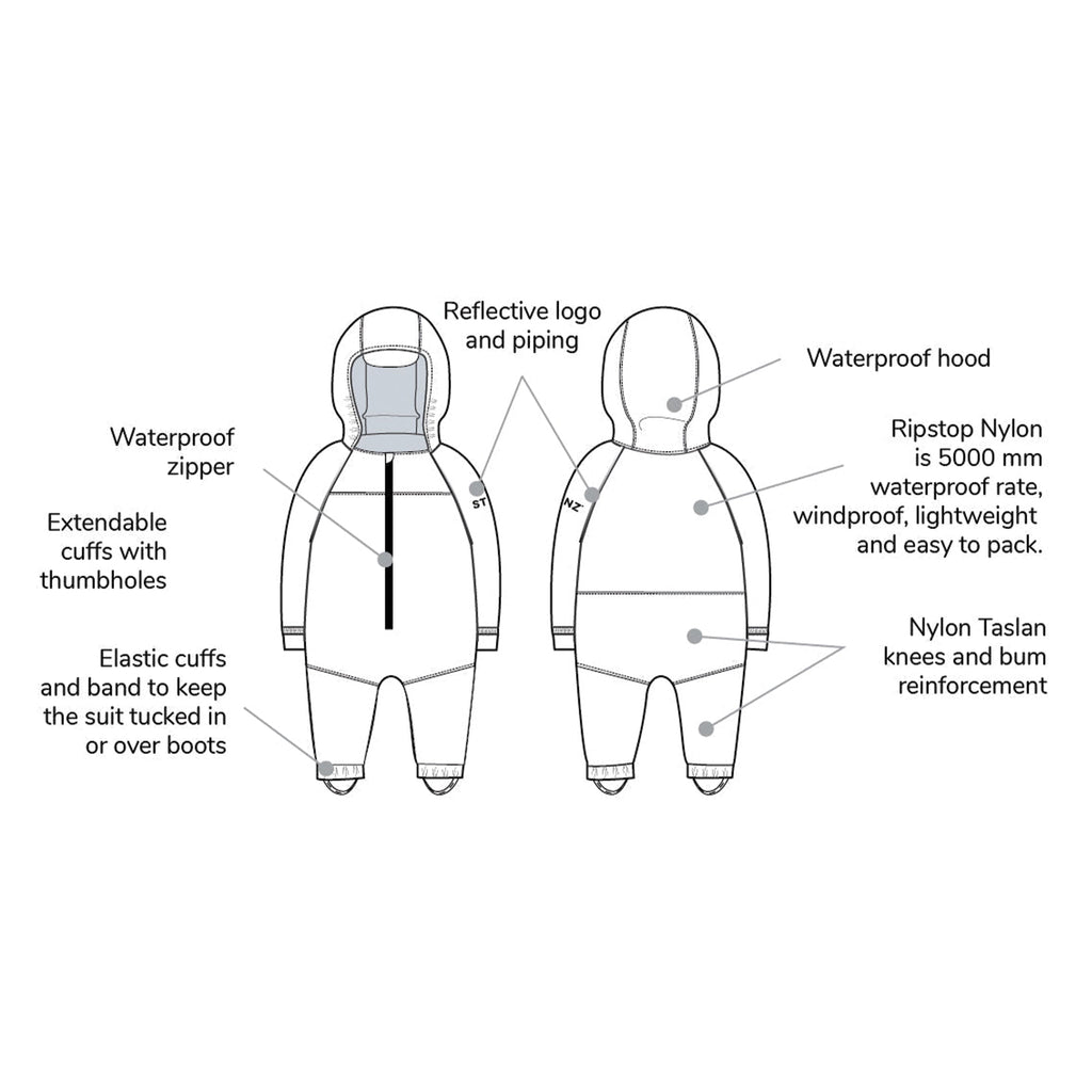 Waterproof Rain Suit for Babies, Toddlers and Kids