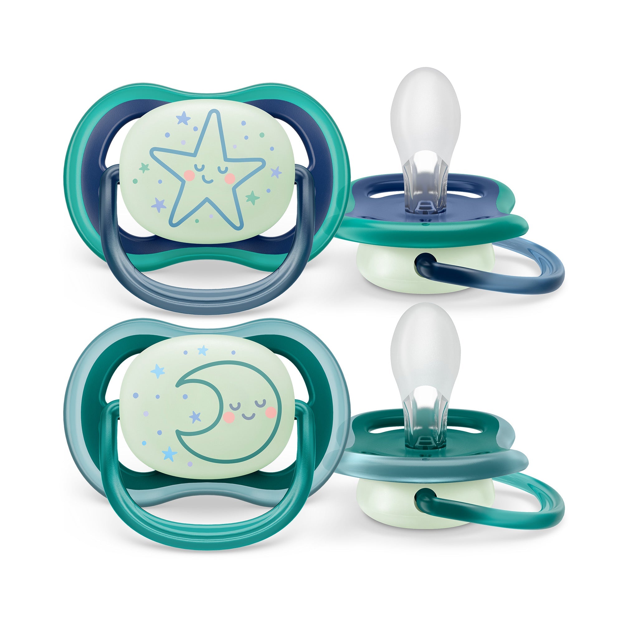 Ultra Air Pacifier Nighttime Glow - 2 Pack