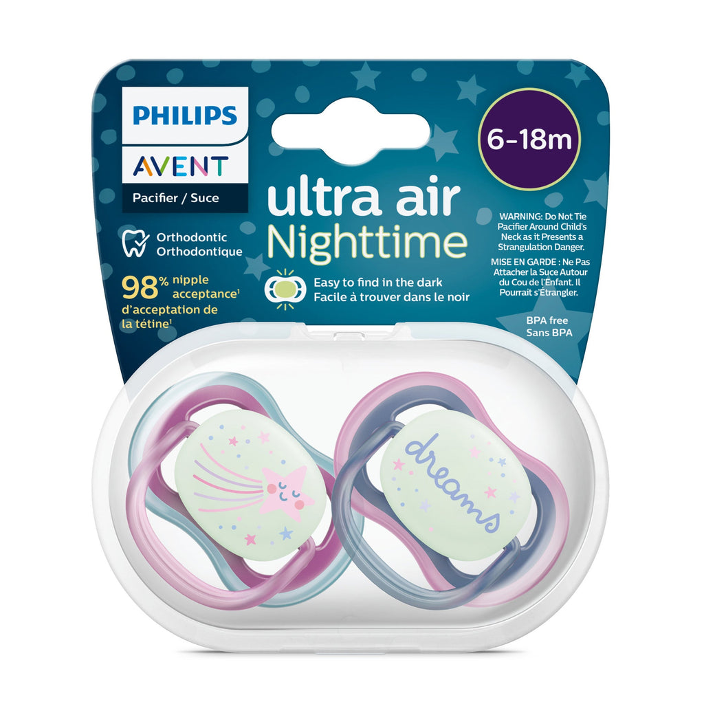 Ultra Air Pacifier Nighttime Glow - 2 Pack