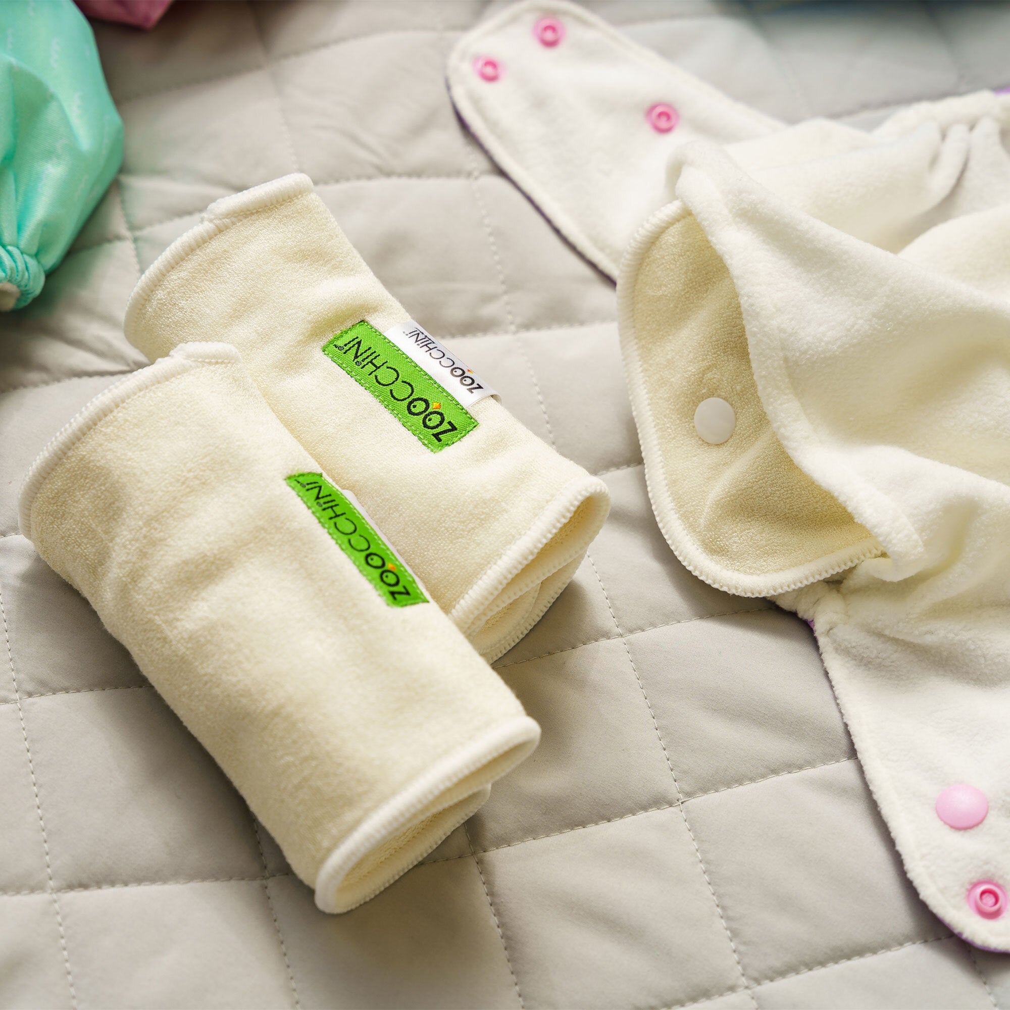 Reusable Absorbant 4 Layer Pocket Cloth Diaper Inserts - 2Pk