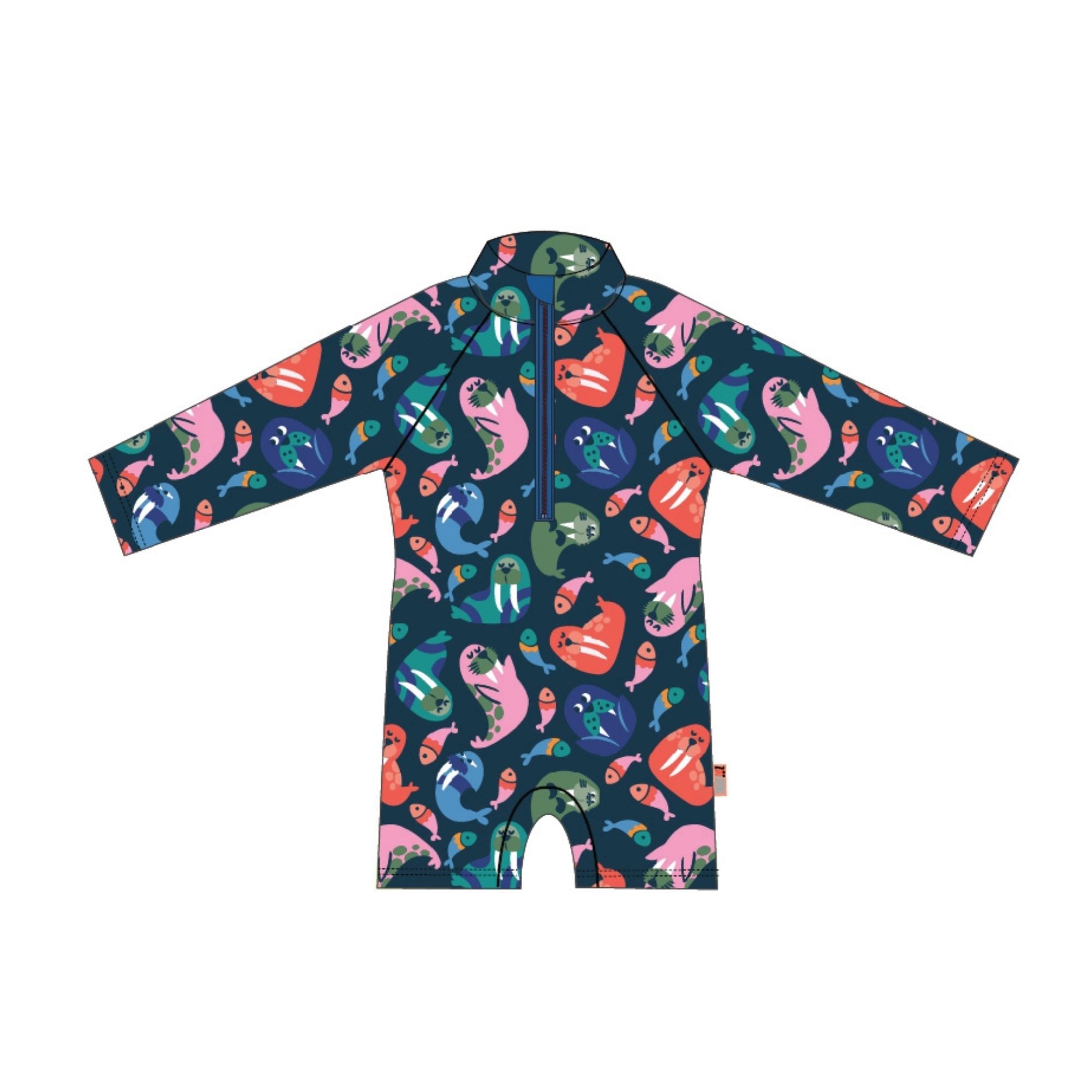 Rashguard 1Pc Printed Swimsuit - Wally the Walrus