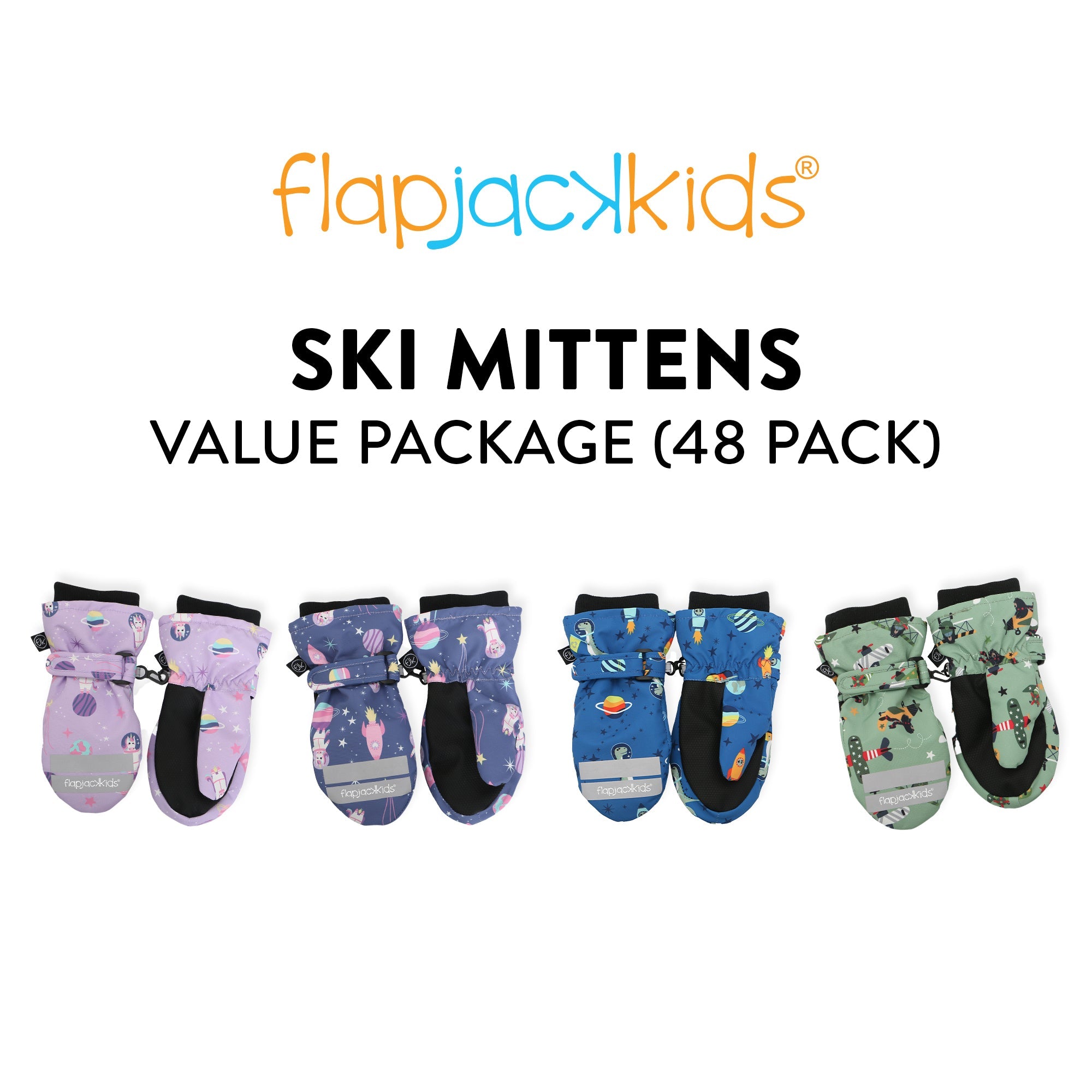 FlapJackKids - Water-Repellant Ski Mittens - 8% OFF with 48 Mitten buy-in