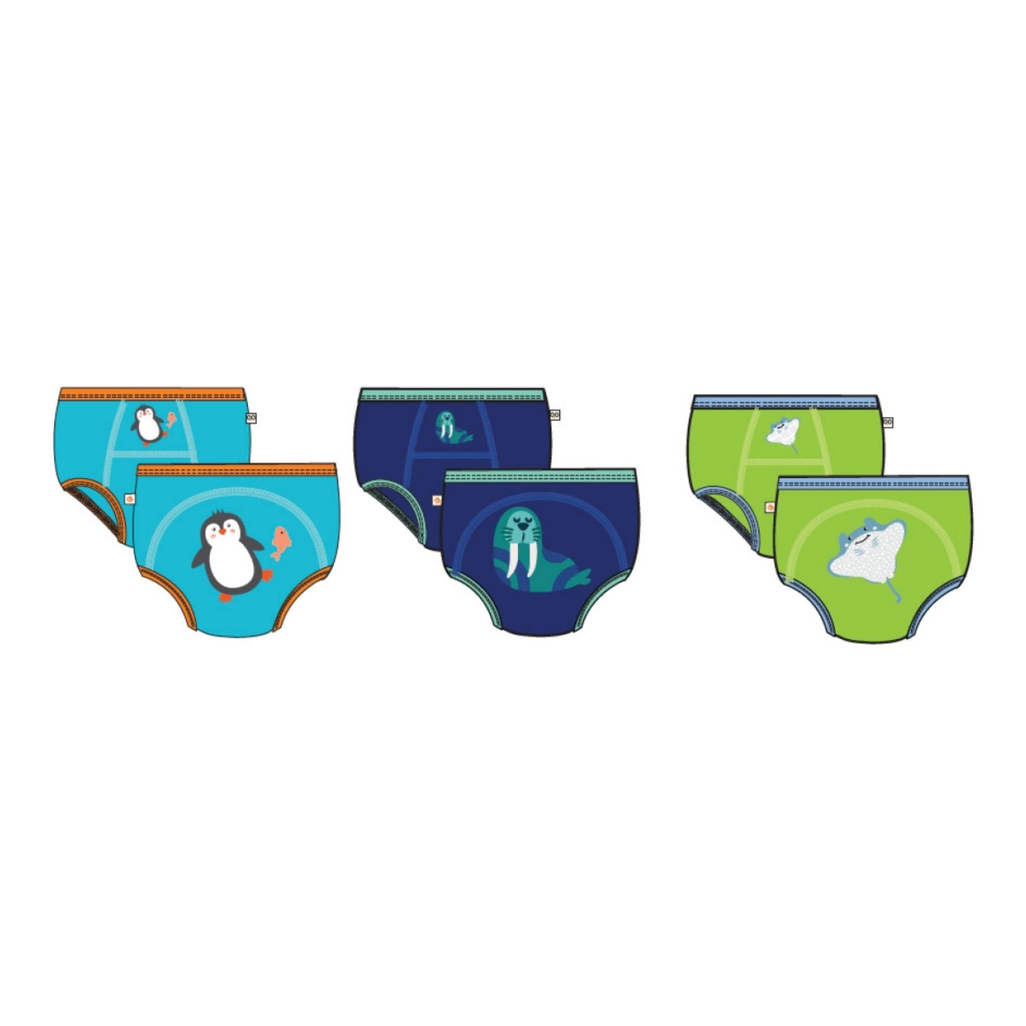 Organic Potty Training Pants (3pk) - Sea Crew