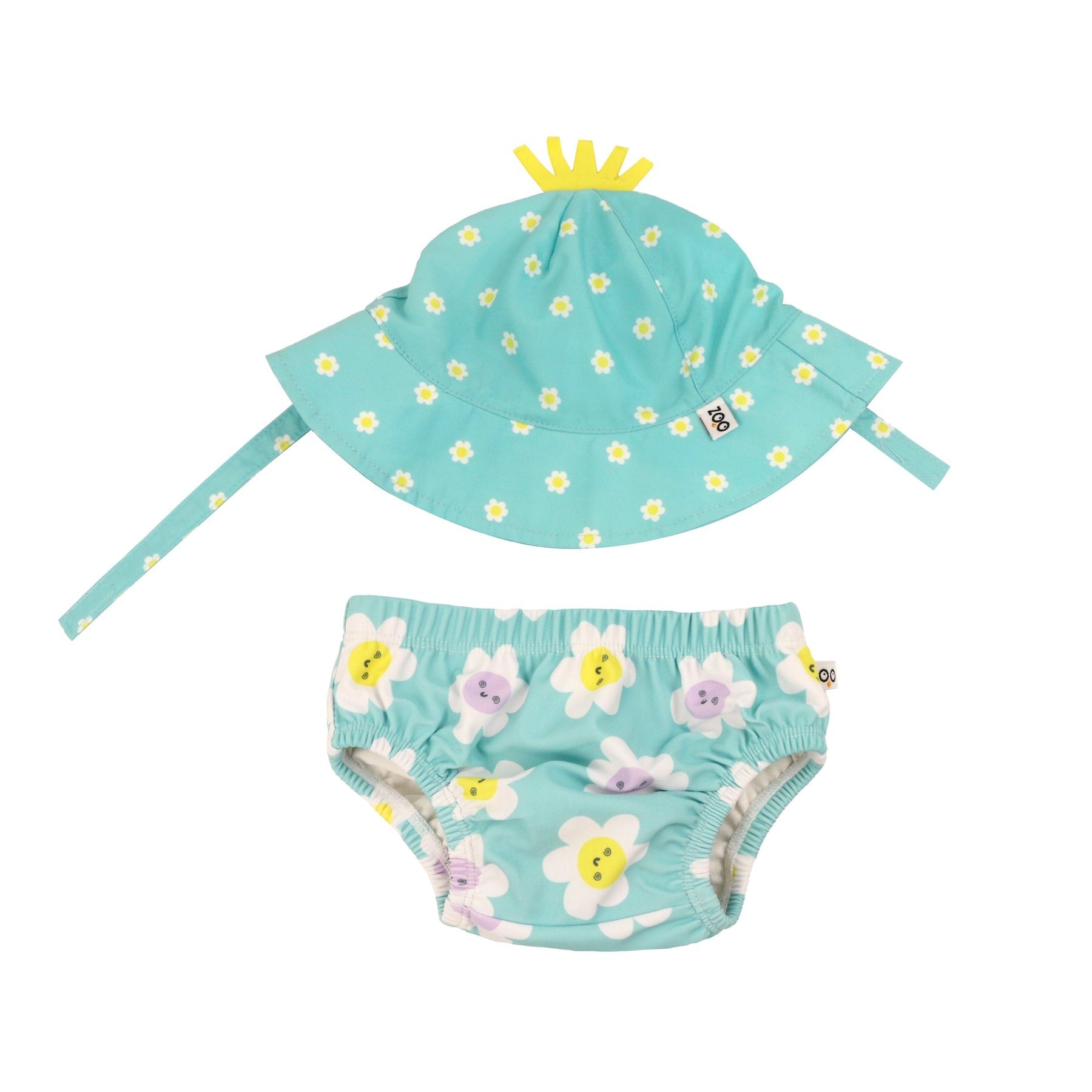 UPF50+ Baby Swim Diaper & Sun Hat Set