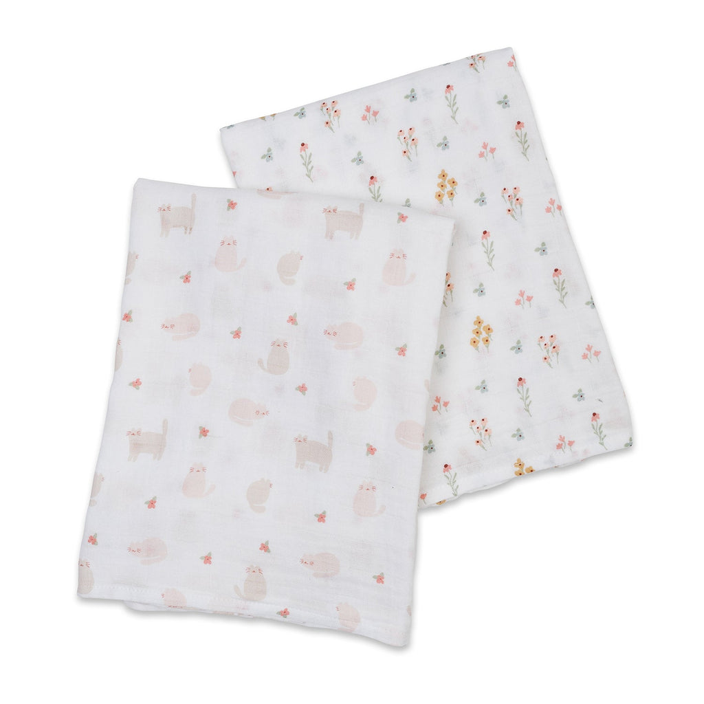 2pk Cotton Muslin Swaddle Blanket - 40x40