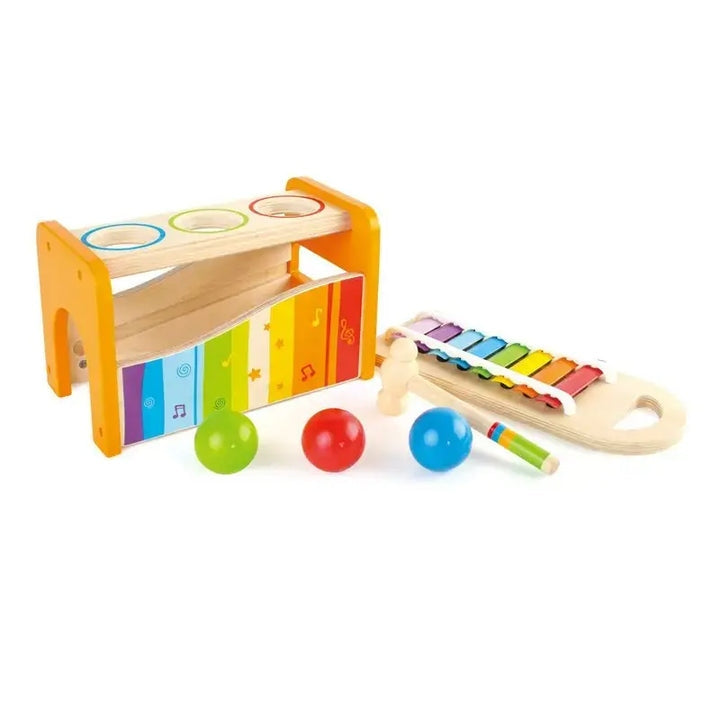 Pound & Tap Bench with Slide Out Xylophone Hape
