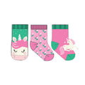 3pair Comfort Terry Socks - Unity the Unicorn