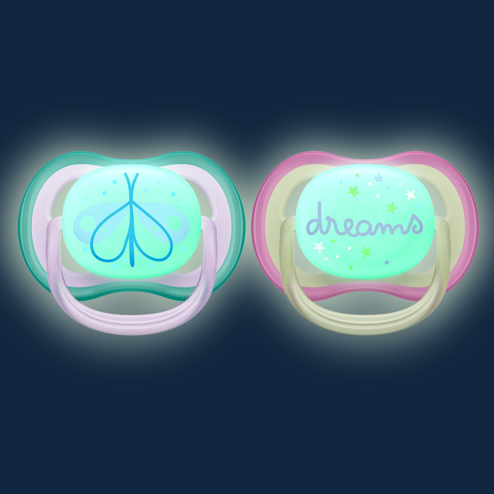 Ultra Air Pacifier Nighttime Glow - 2 Pack