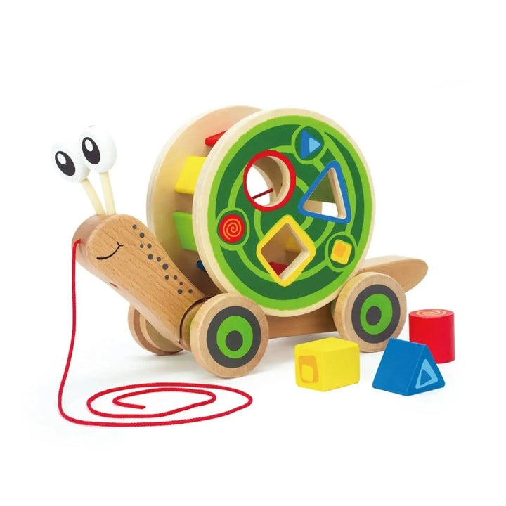 Walk-A-Long Snail Toddler Wooden Pull Toy - Hape