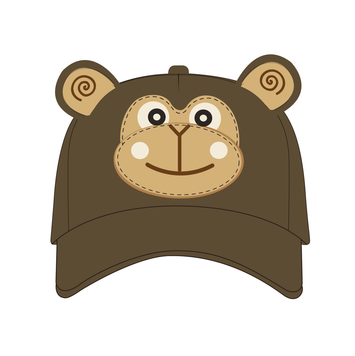 Kids UPF50+ 3D Cap - Monkey